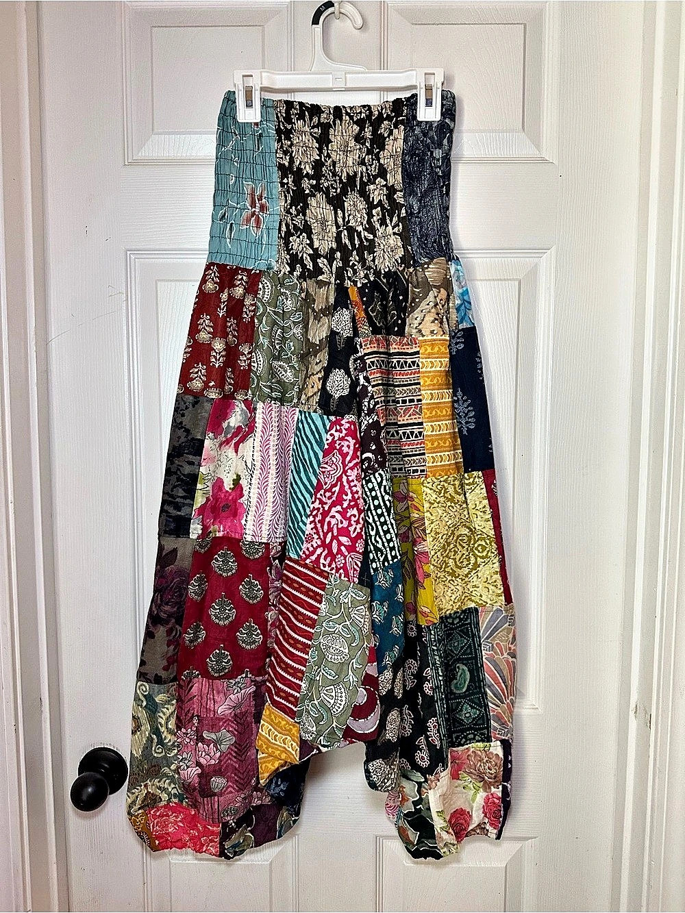 Tribe Azure Patchwork Harem Pants Multicolor Small